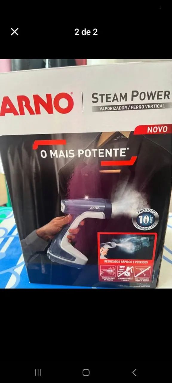 Passador de Roupa a Vapor Arno Steam Power - Novo - Foto 2