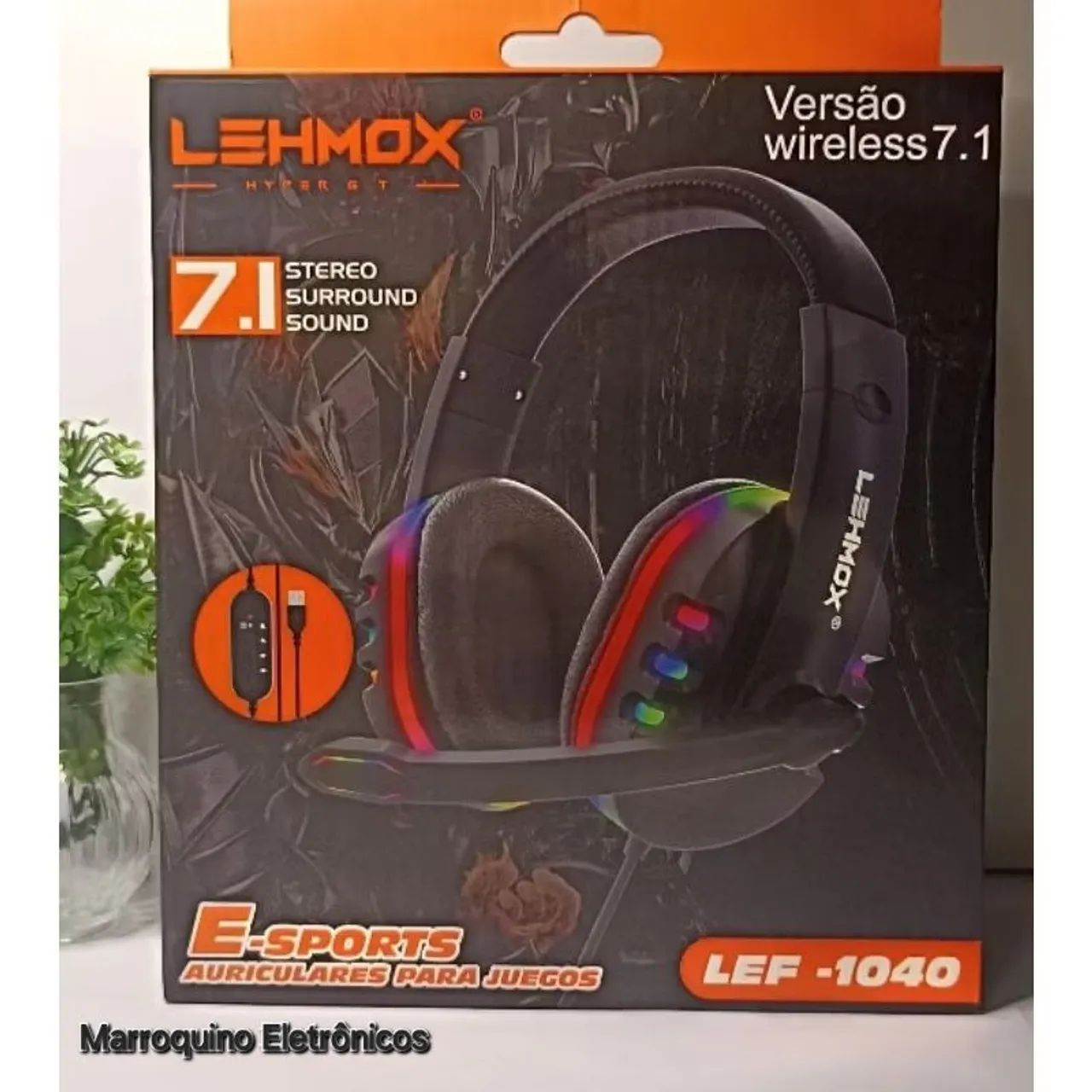 Headset Gamer Lehmox Lef-1040 7.1 Wireless