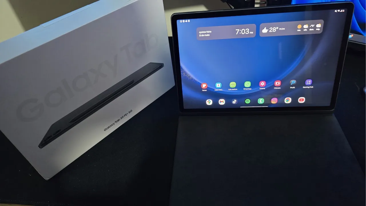 Samsung Galaxy Tab S9 FE+ 5G - Novo na caixa!