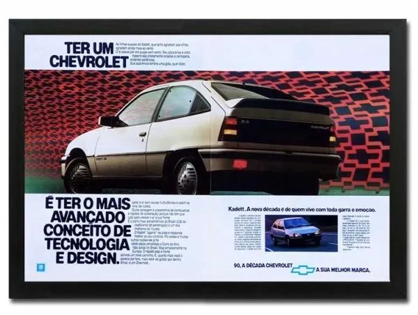 Kadett GS ou GSI - Quadro decorativo com propaganda ou matéria original de revista - Foto 2