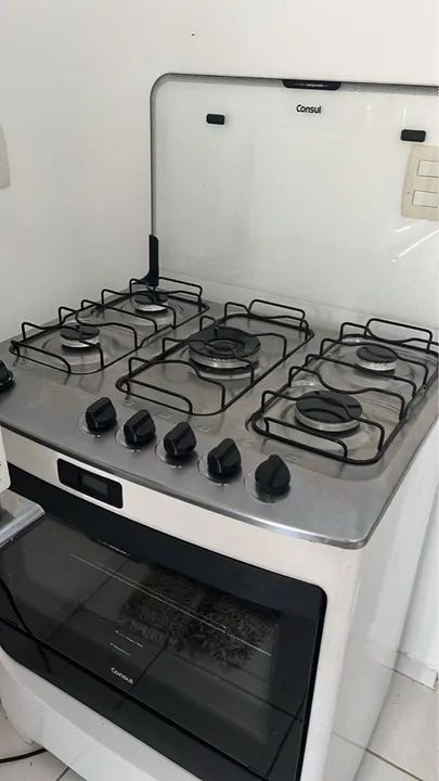 Fogão Consul 5 Bocas - Semi Novo (Troco por fogão 4 bocas)