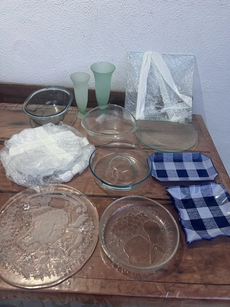 Pirex, bandejas, assadeiras e vasos de vidros