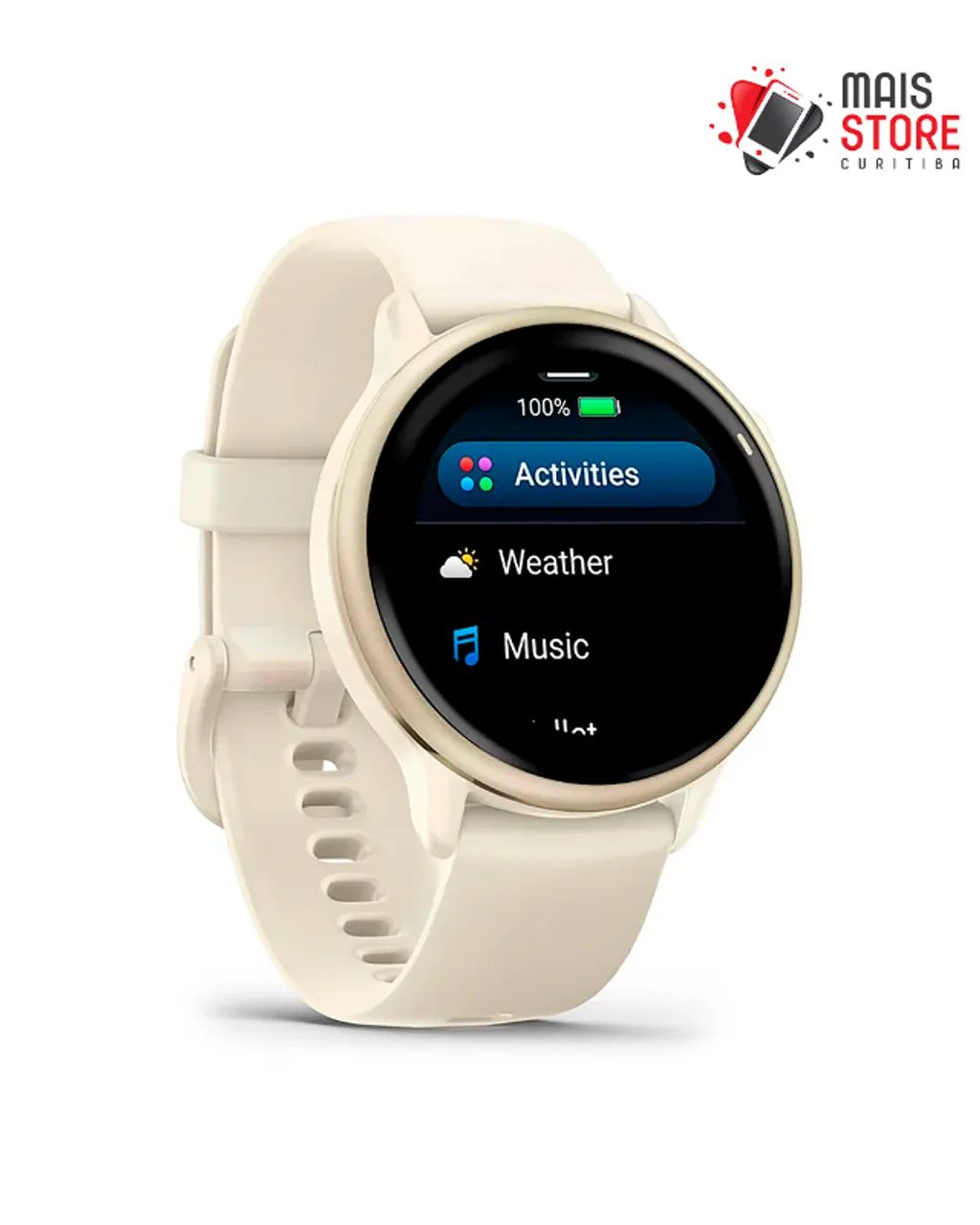 Relógio Garmin Vivoactive 6- Lunar Gold Bone 010-02985-01 Novo/lacrado - Foto 5