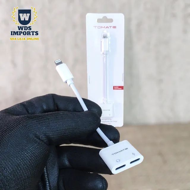 Adaptador 2 em 1 Lightning Iphone Audio e Carga Tipo C 