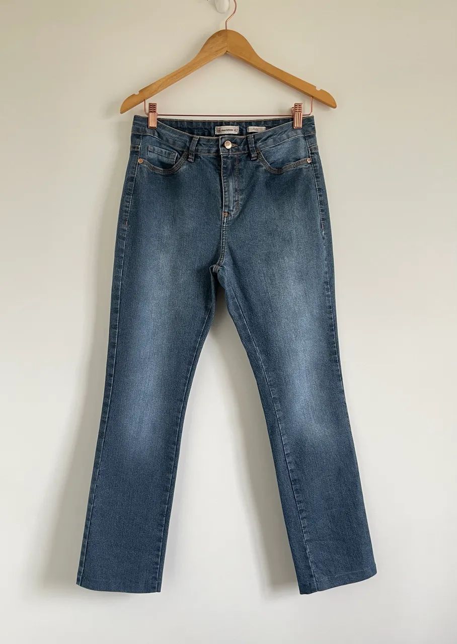 Calça jeans 42 feminina reta INK Denim Collection - Foto 2