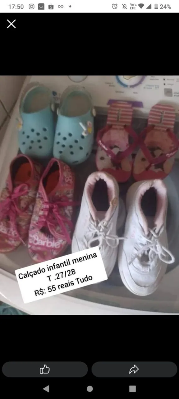 Lote de Roupas de menina 3 a 4com calçado Por 100 reais