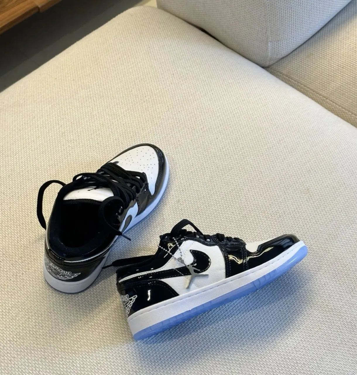 Tênis Air Jordan Low Black Verniz 
