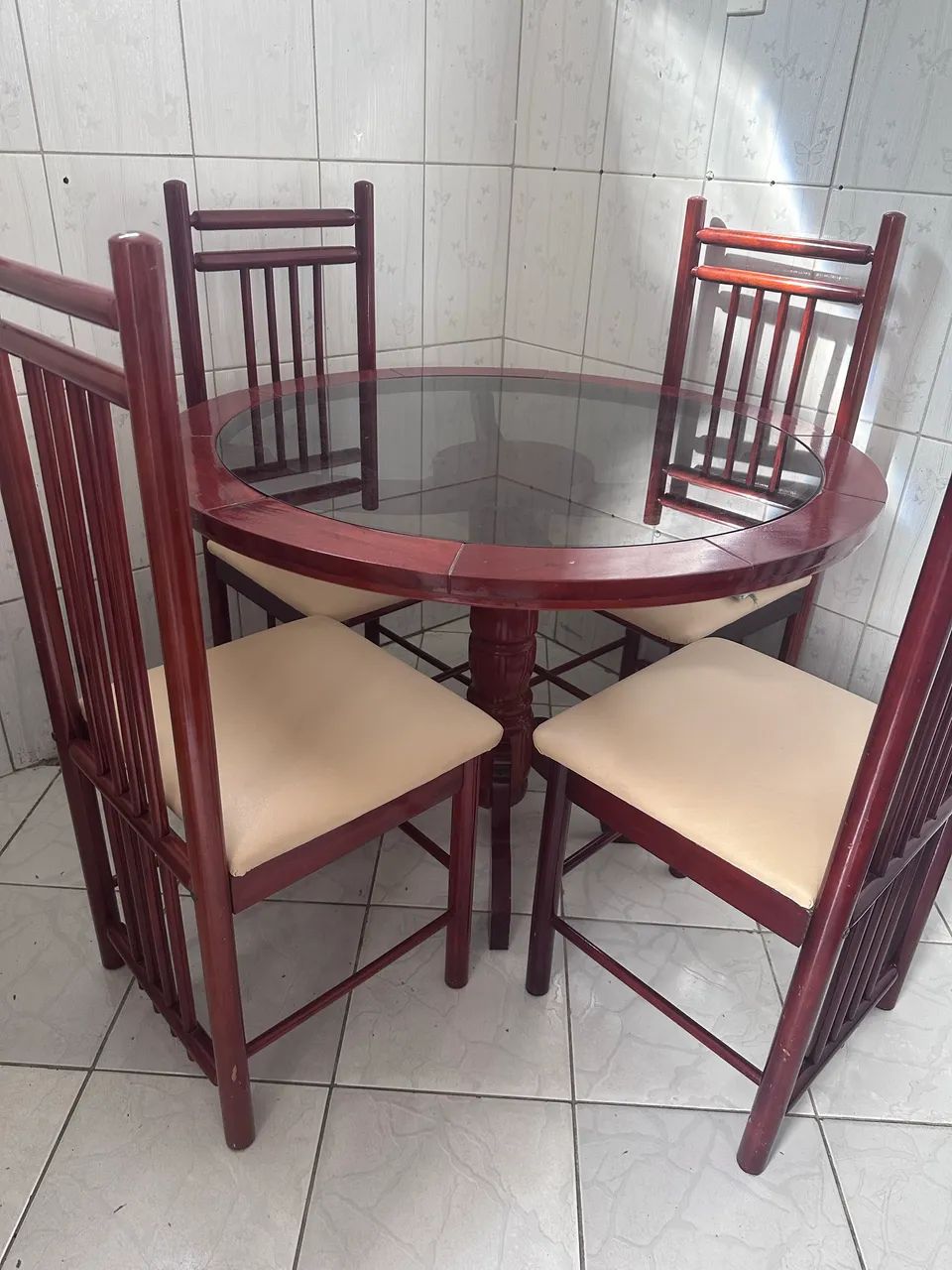 Mesa de madeira verdadeira 64168527274370122