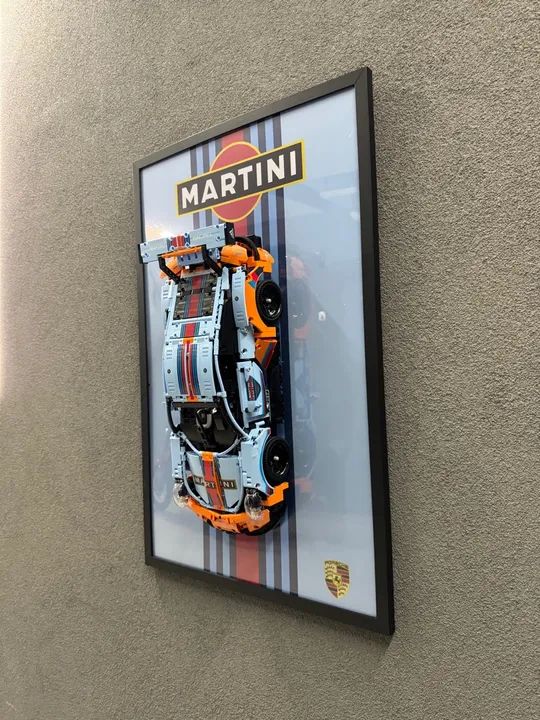 Quadro com acrílico petg + Porsche 911 RSR Martini (1.680 peças) - Foto 3