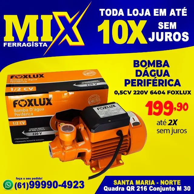 Bomba Dágua 0,5cv Periférica 6404 Foxlux
