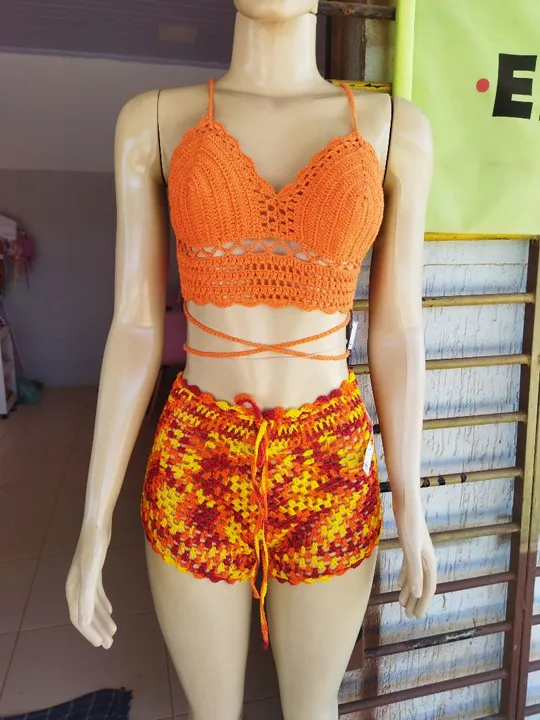 Conjunto Crochê Verão - Top e Short