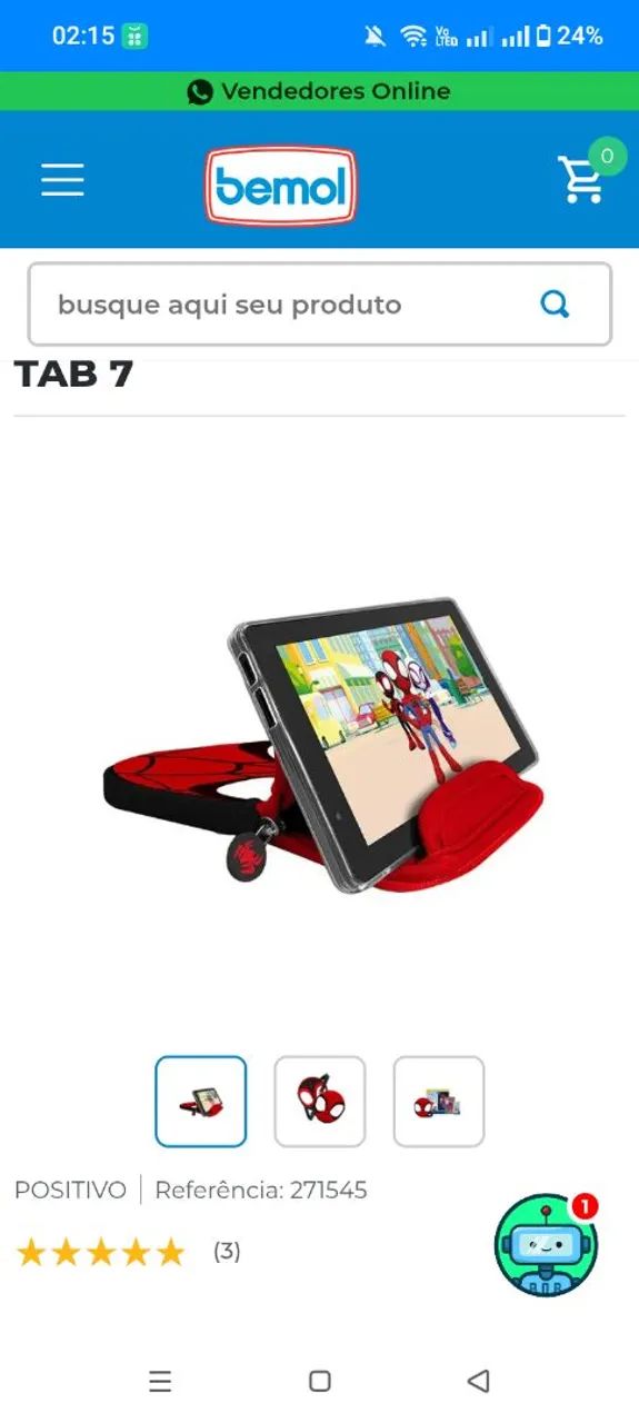 Vendo tablet do homem aranha 
