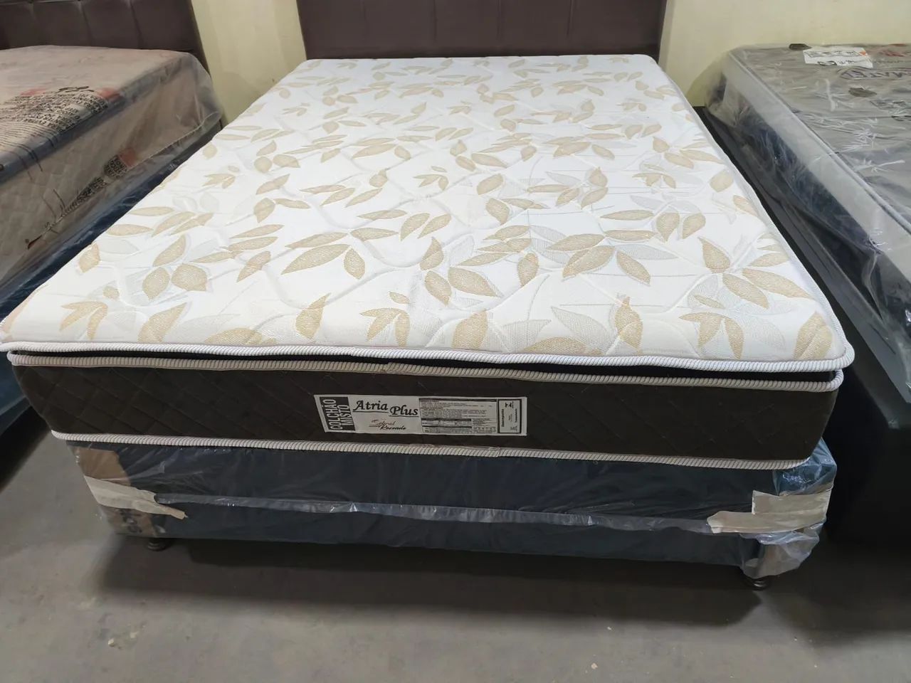 Cama Box Casal Colchão D33 com Pilow Top Novo  - Foto 2