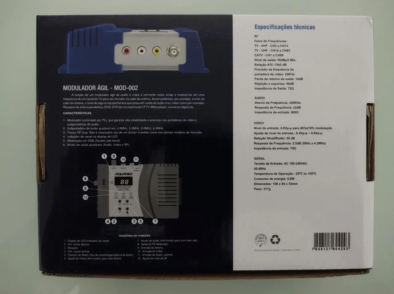 Modulador ágil aquario tv catv - Foto 4