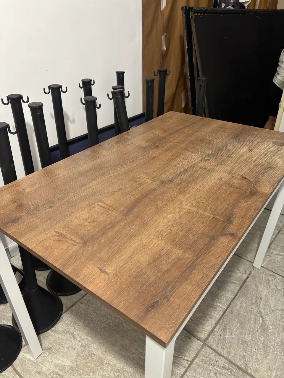 Mesa de madeira d estrutura e ferro  - Foto 2