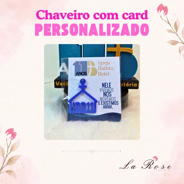Chaveiro Personalizado com Card