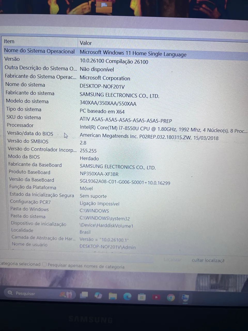 Notebook Samsung i7 ótimo 8ªgeraçao - Foto 5