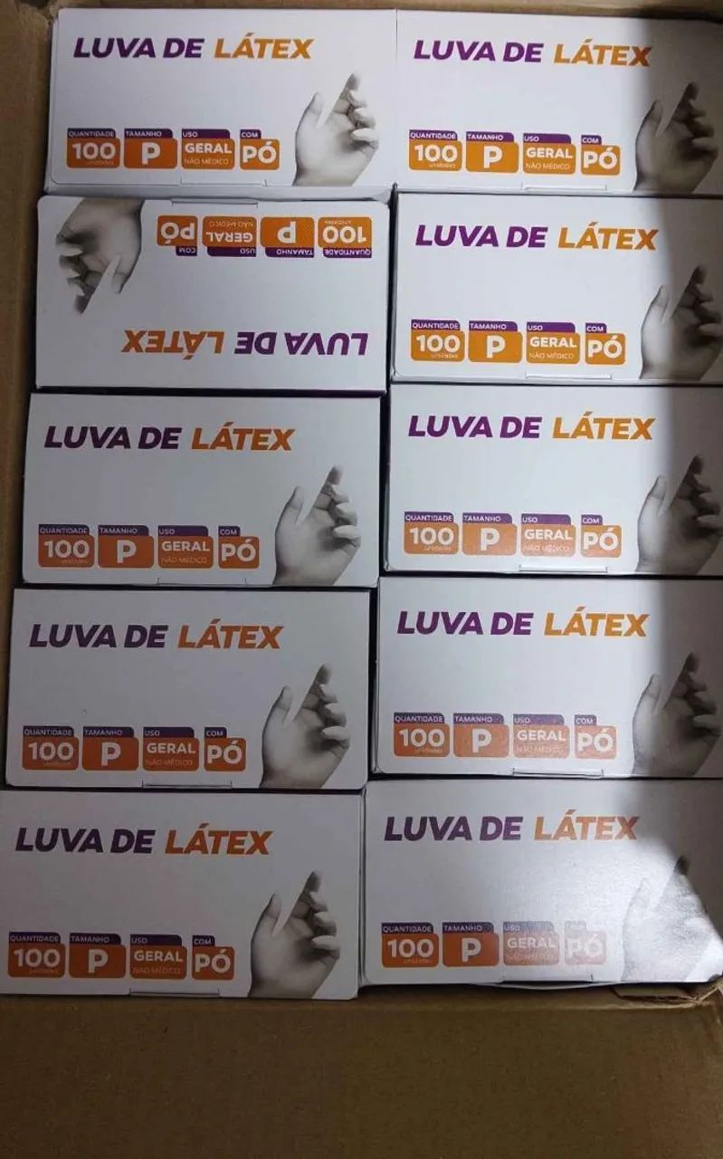 Caixa de luvas latex tamanho P com pó 