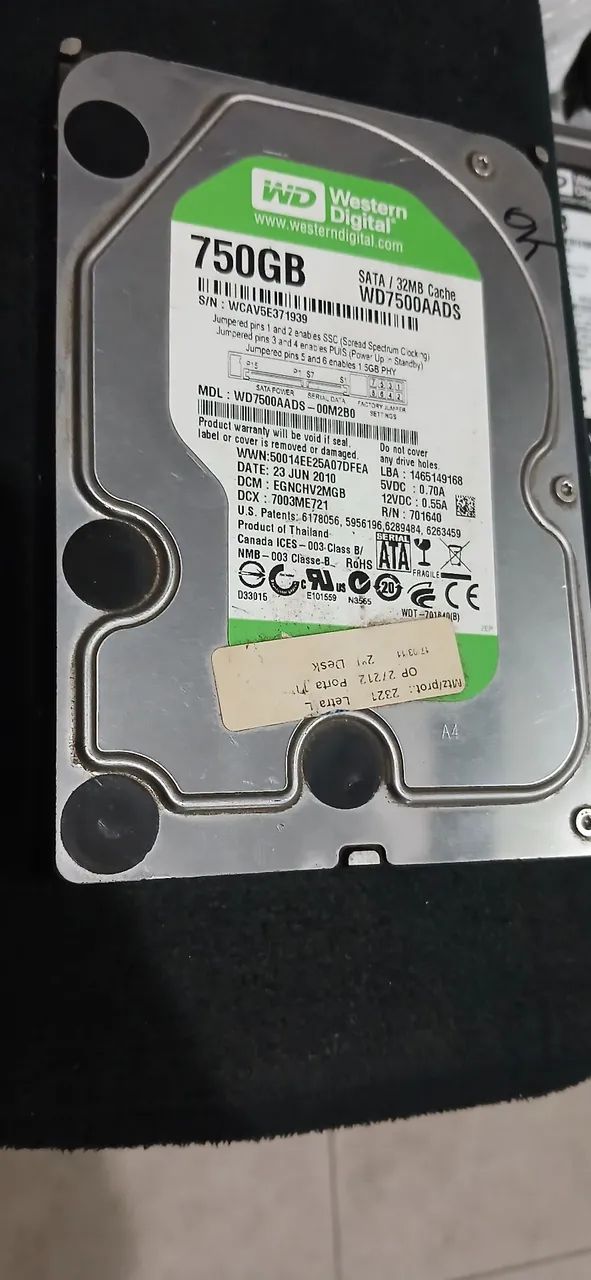 Hd 750gb para dvr e desktop computador 3.5 testado 100% 