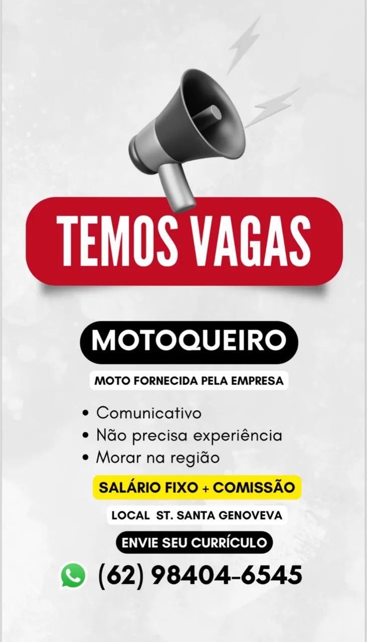 Contrata-se motoqueiro 