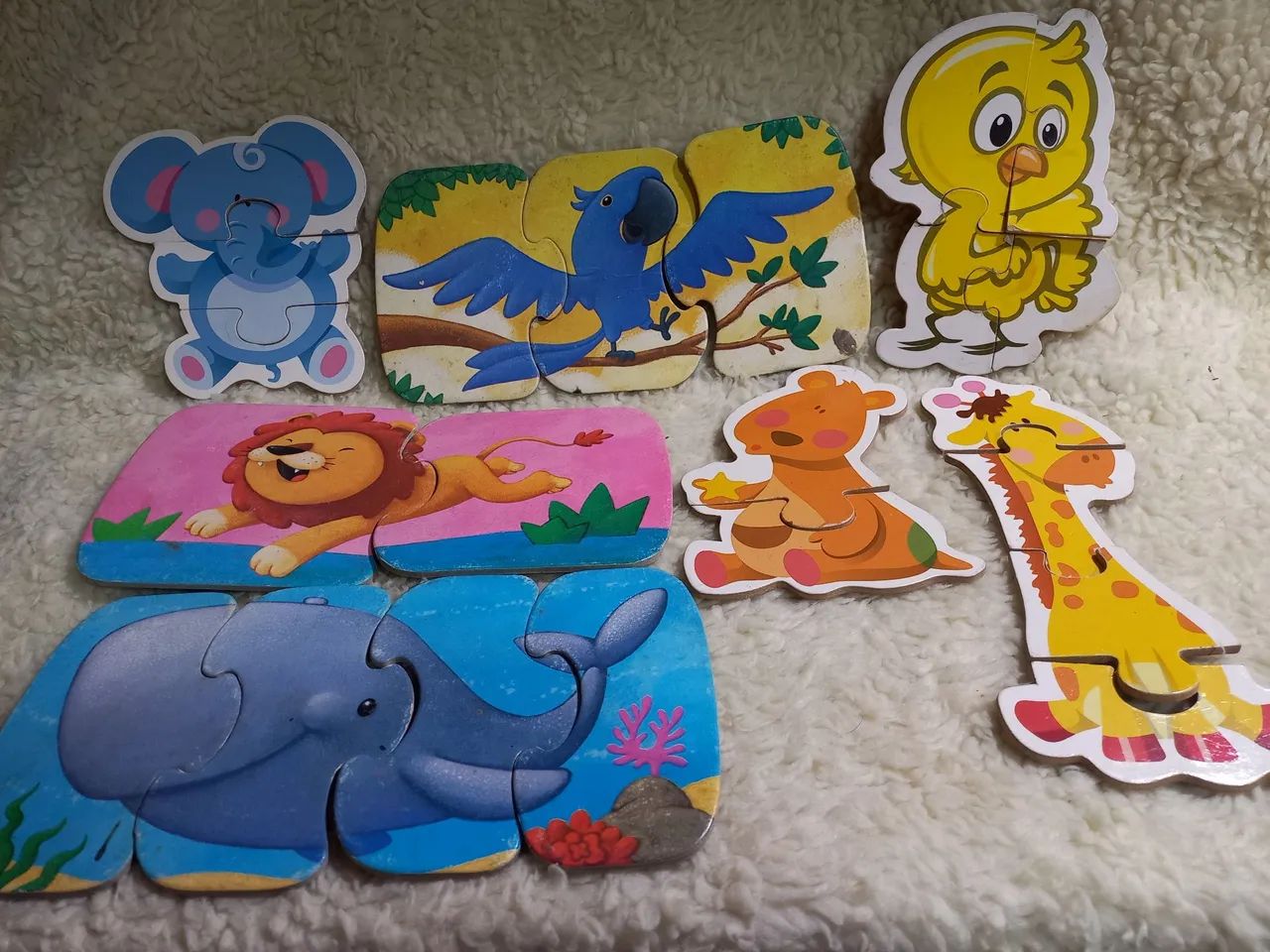 Lote de quebra cabeça  infantil e 1 jogo da memoria - Foto 2