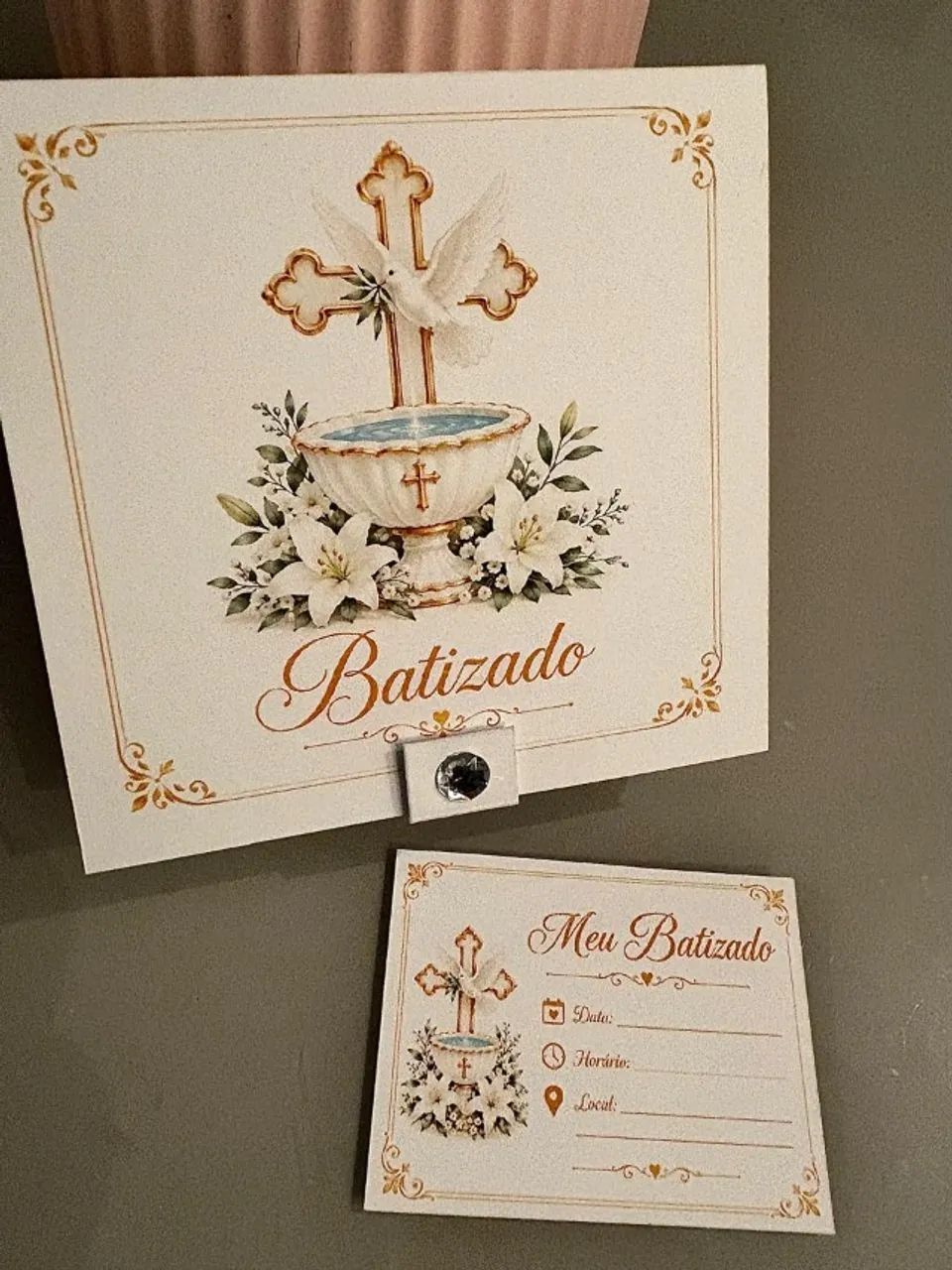 Convite para batizado com brinde - Foto 3