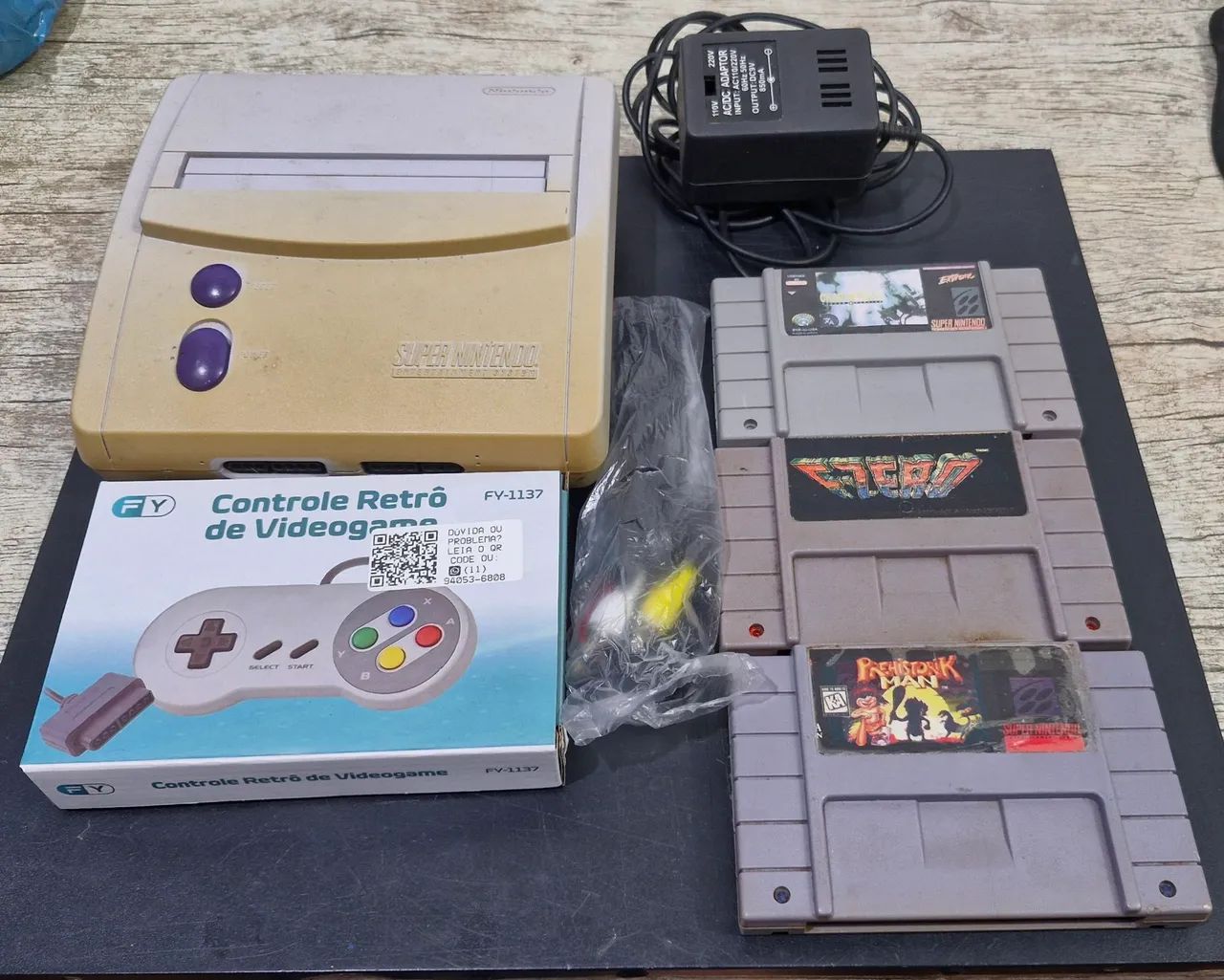 Super jintendo baby com 3 cartuchos