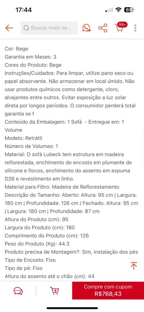 Sofá semi novo - Foto 5