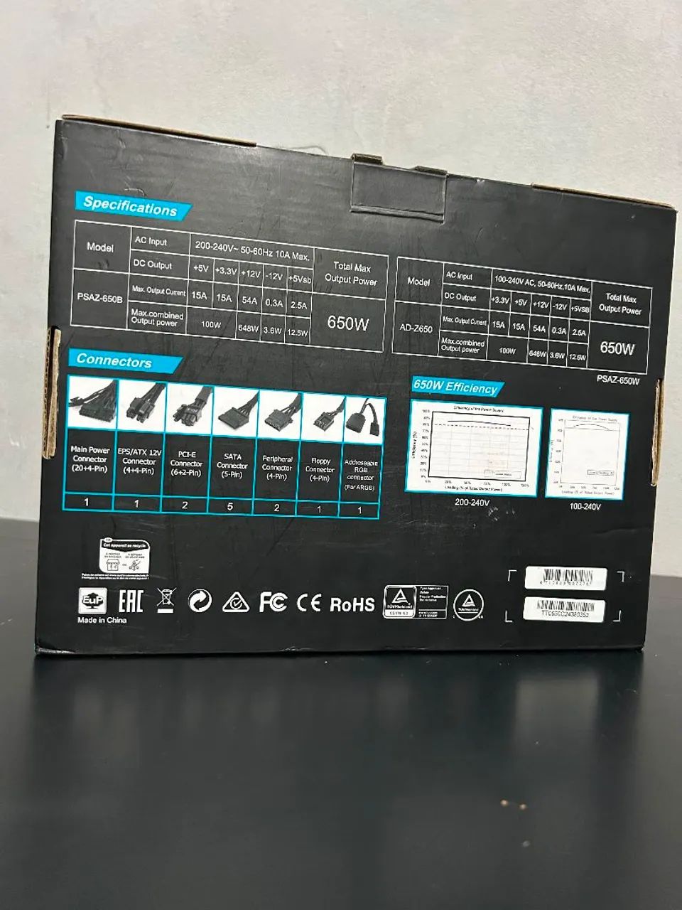Fonte 650w Azza 80Plus Bronze - Peças de Hardware - Jardim Itaipu