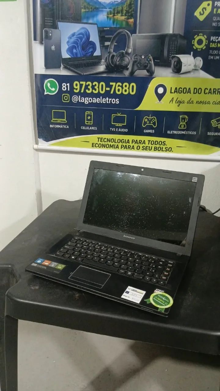NOTEBOOK LENOVO "AMd A1 8gb ram 500gb hd BATERIA VICIADA"