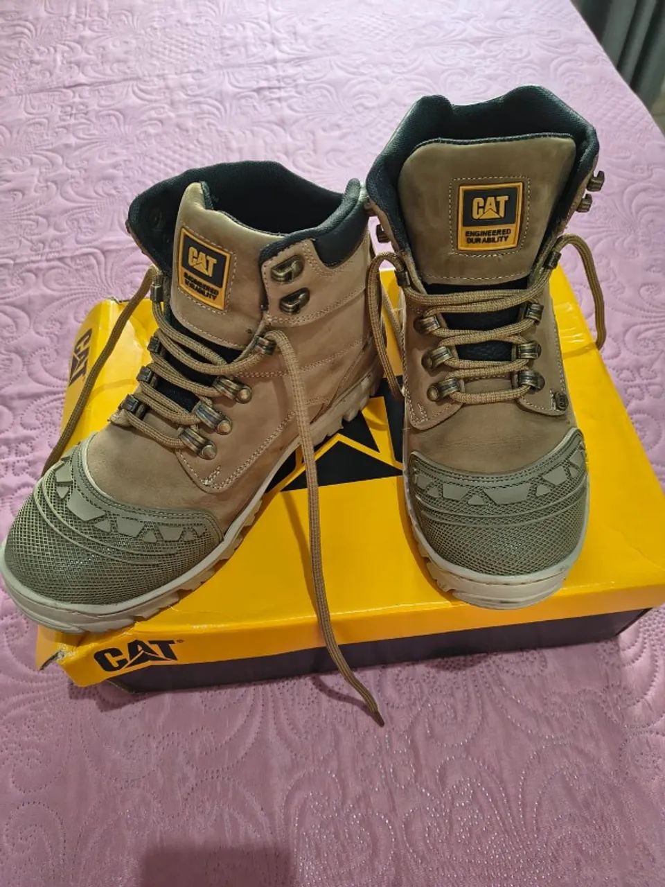 Bota Caterpillar 37 couro Original (Unisex) - Foto 3