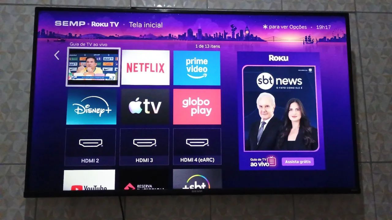 Tv Semp 50 polegadas smart 4k roku tv 