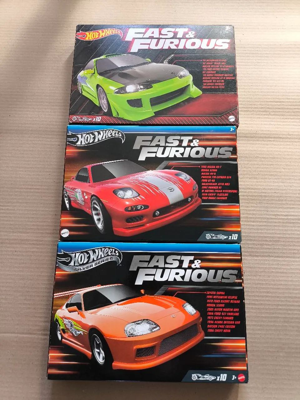 3 sets hot Wheels velozes e furiosos