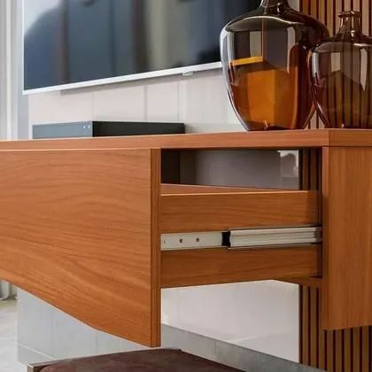 Painel Para TV 65 Polegadas 180cm Europa Lukaliam Jequitiba Ripado - Foto 3