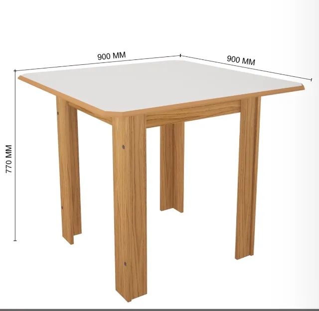 Conjunto Sala de Jantar Ravello 90 cm com 4 Cadeiras Linho Bege - Foto 2
