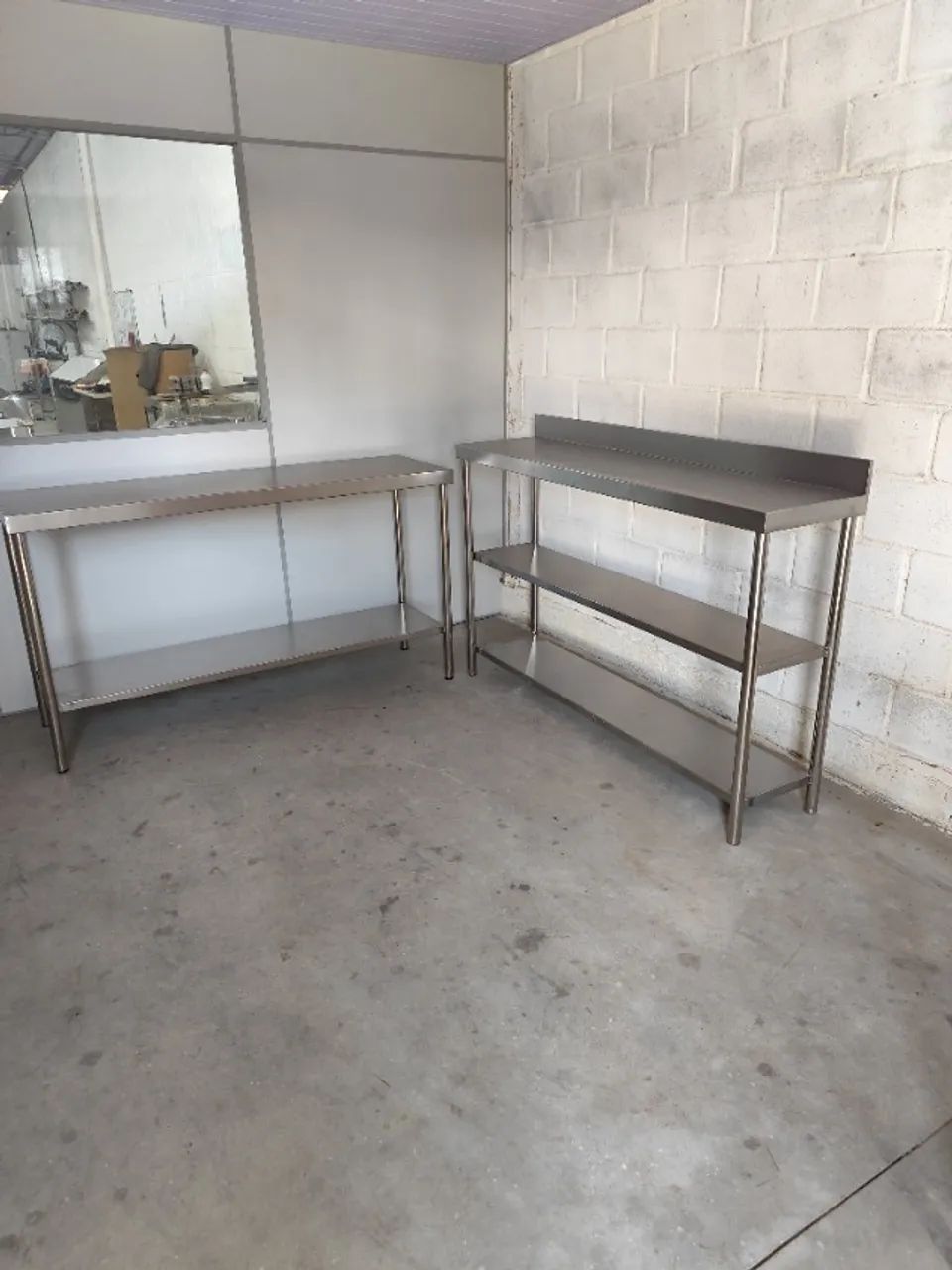 Bancada inox central GN 1/6 profissional ss