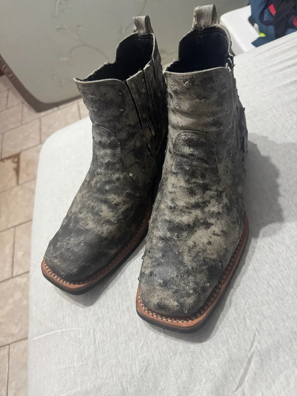 Bota couro de avestruz  - Foto 3
