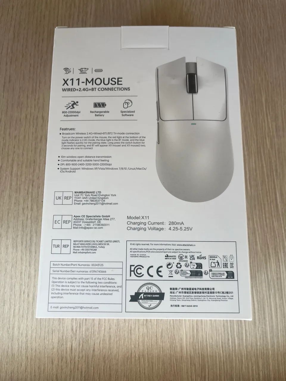 Mouse Gamer Attack Shark X11 - Branco - Foto 2