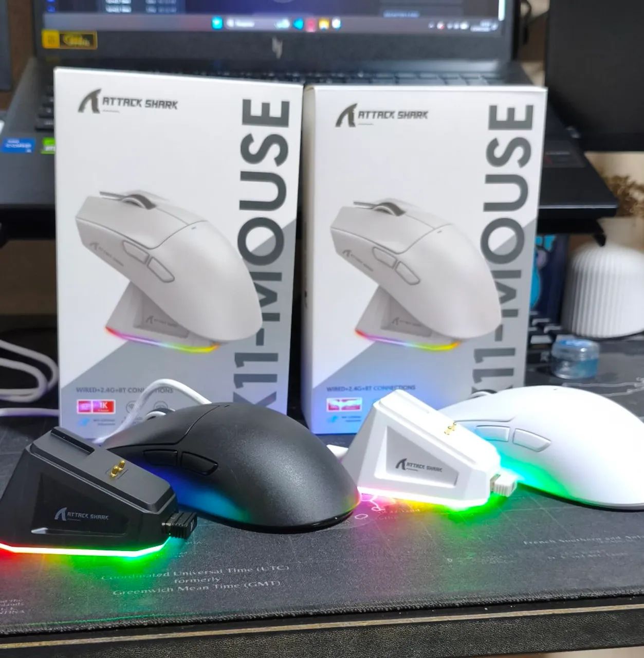 Mouse attack shark x11 preto ou branco - Foto 2