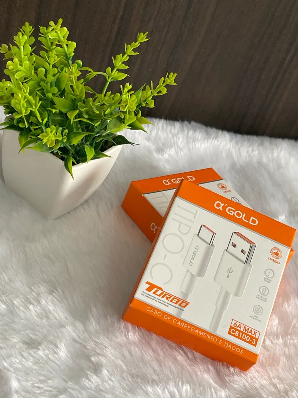 Cabo USB Tipo-C Turbo A?Gold CB100-3 6A Max - Carregamento Rápido e Transferência de Dados - Foto 2