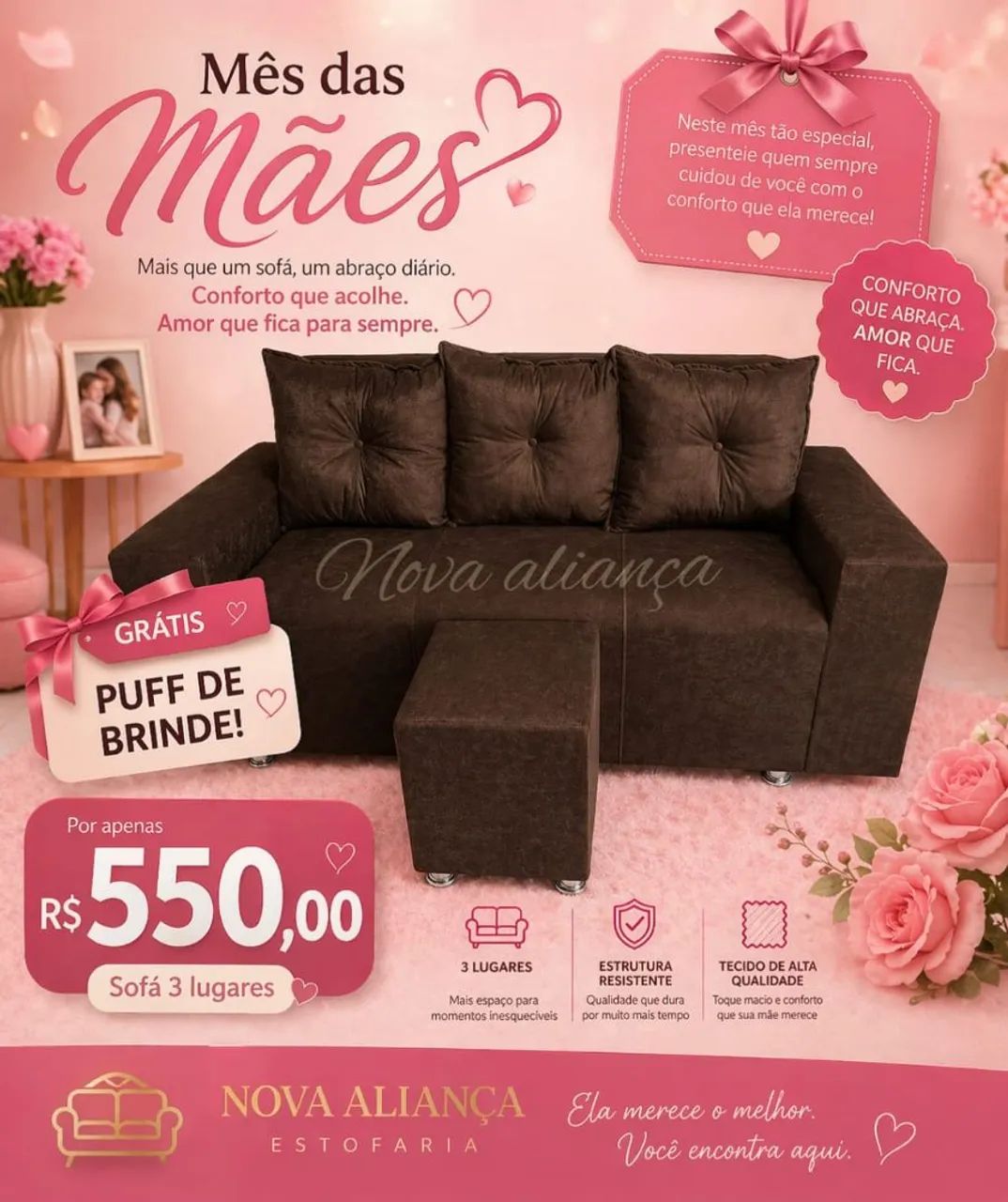 Sofá 550$ promoção dia das mãe  - Foto 3