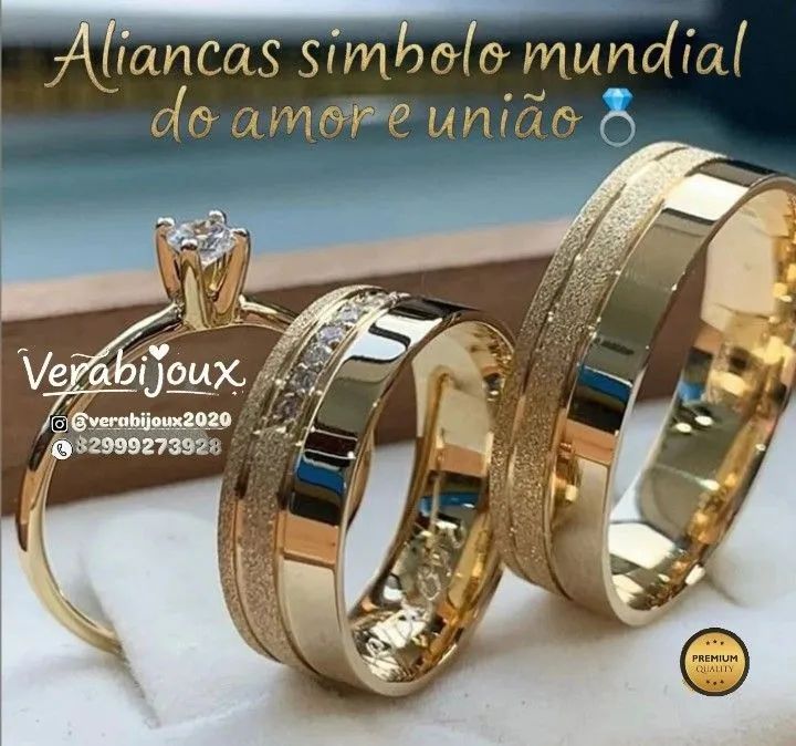 ALIANÇAS BANHADAS A OURO 18KILATES  - Foto 2