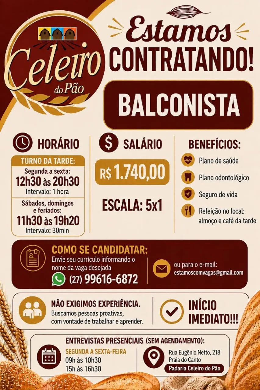 VAGA DE BALCONISTA