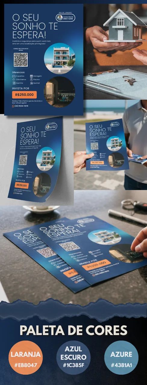 Panfleto Profissional para Corretores e Imobiliárias