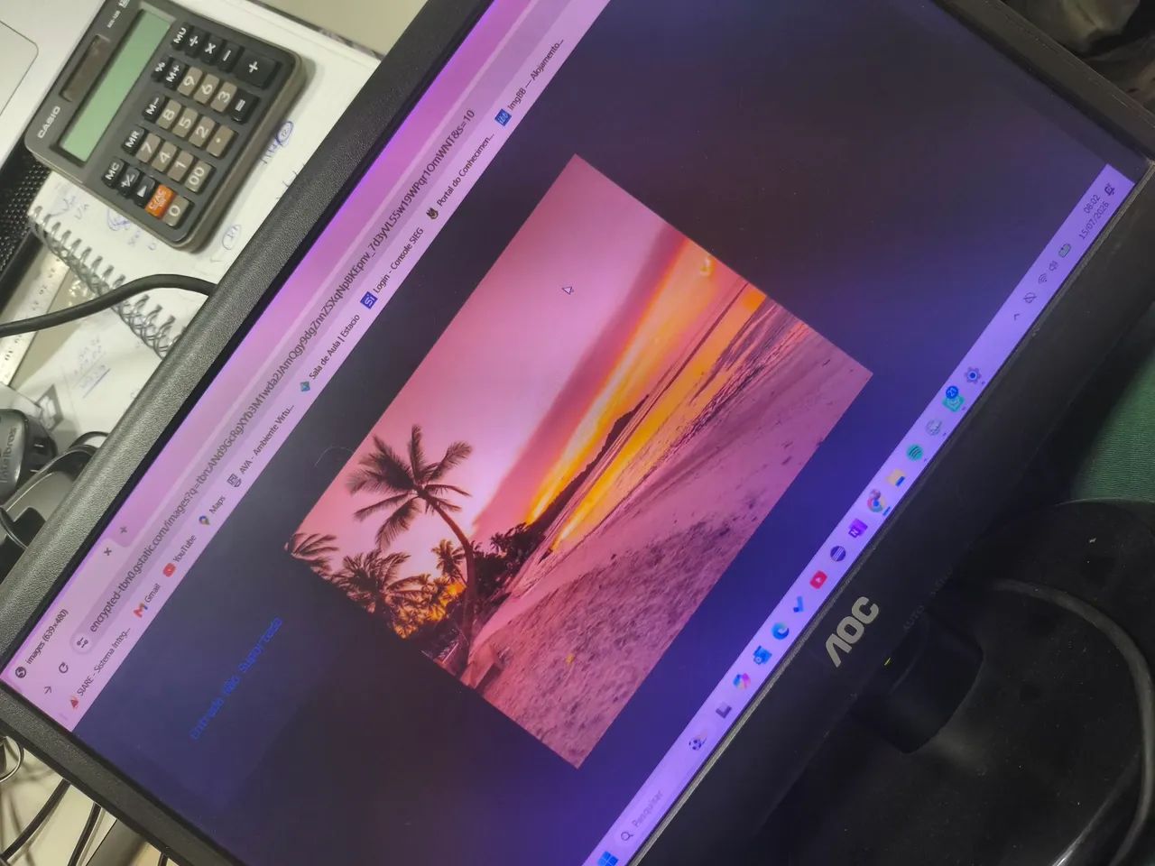 Monitor AOC 18,5" perfeito estado LCD - Foto 2