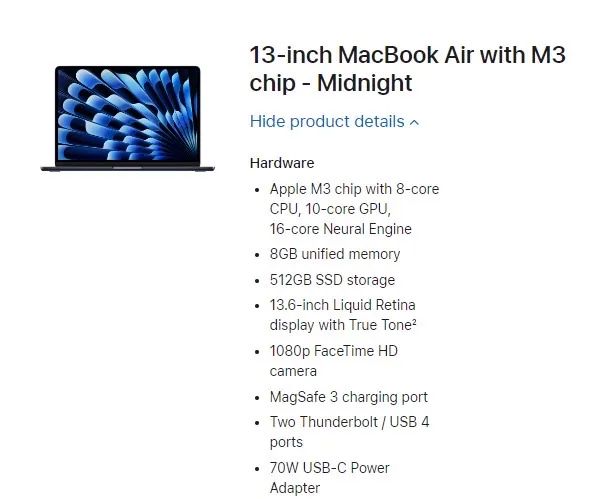MacBook Air 13? M3 2024 | Estado de zero  - Foto 2