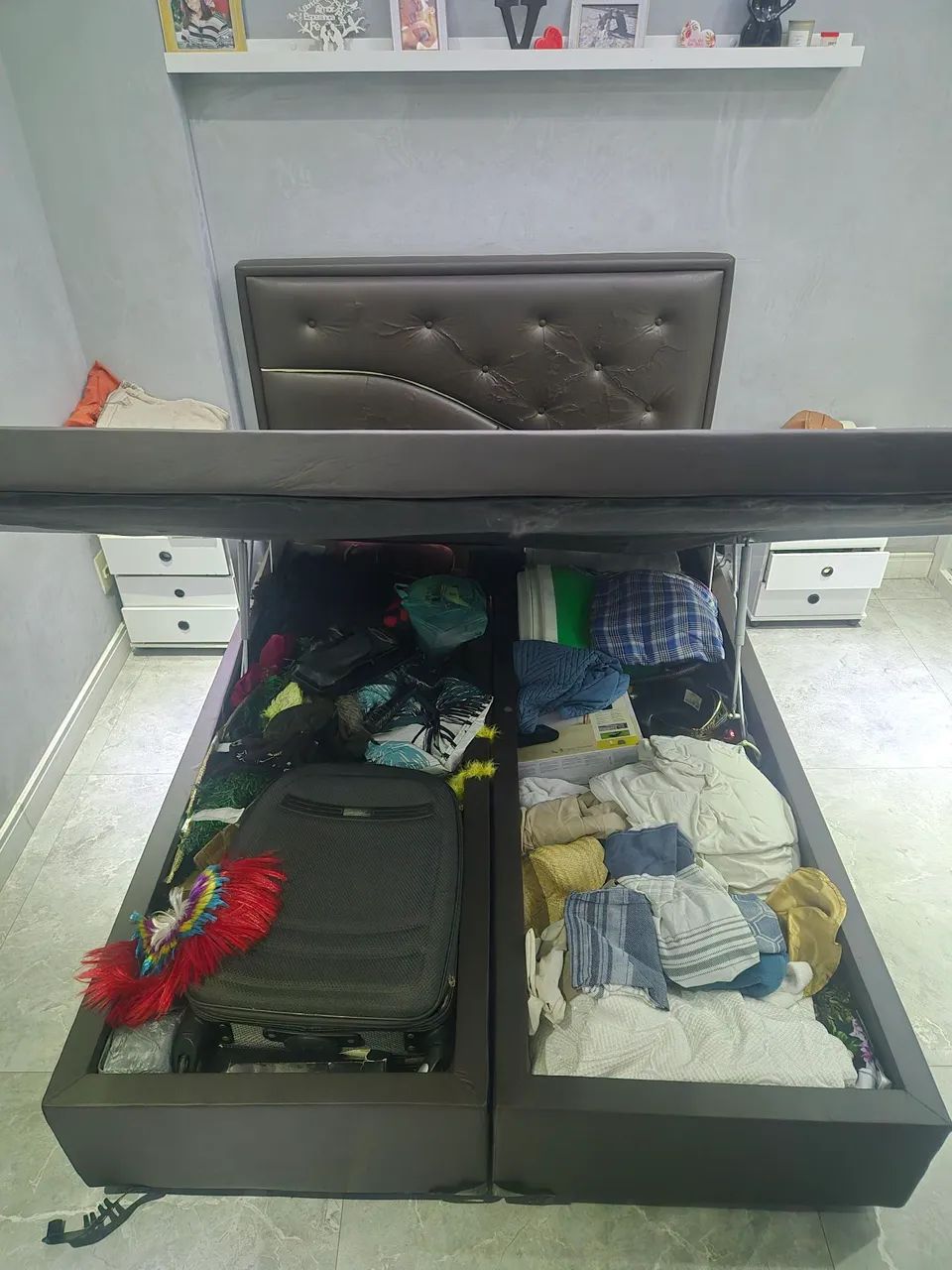 Cama box baú com cabeceira  - Foto 3