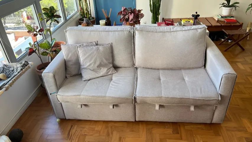 Sofá Cama 2 Lugares Reclinável - Seminovo - Foto 4
