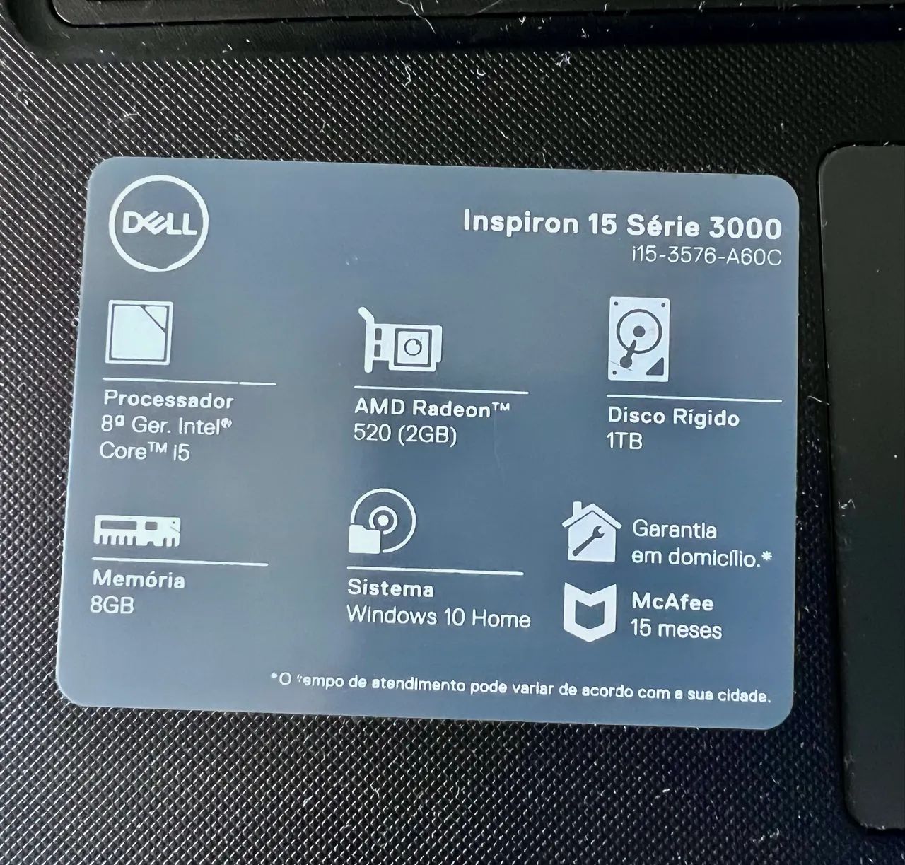 VENDO notebook Dell Inspiron 15 Série 3000 - Foto 2