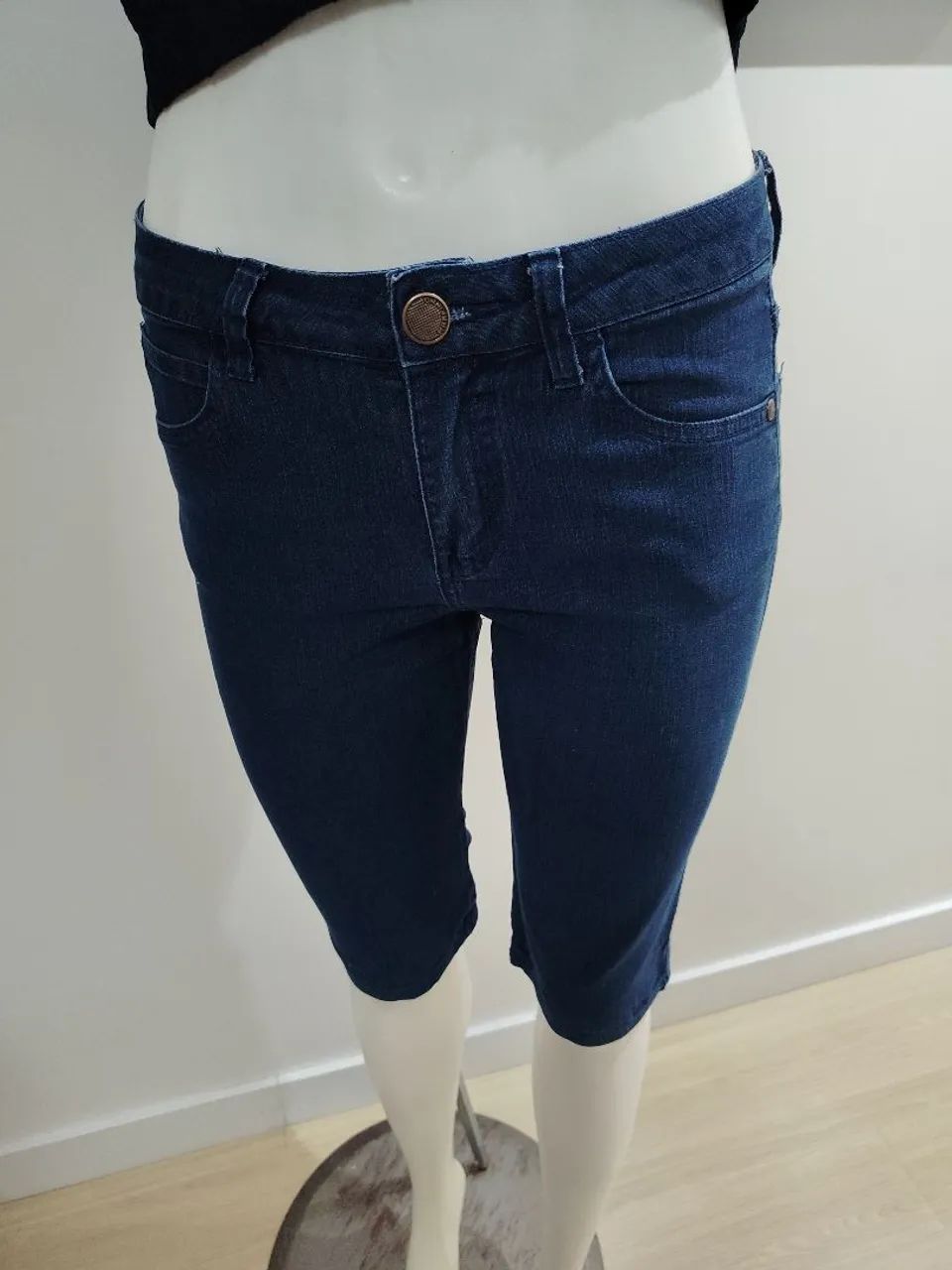 Kit com 3 Bermudas Jeans Femininas Tamanho 38 - Foto 5